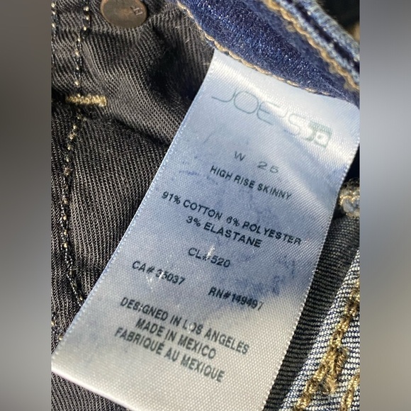 Joe’s Jeans Denim High Rise Skinny EUC Women’s Size 25 Cotton Blend Zipper Fly - Picture 6 of 6